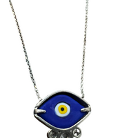 Blue Eye yellow eye Necklace