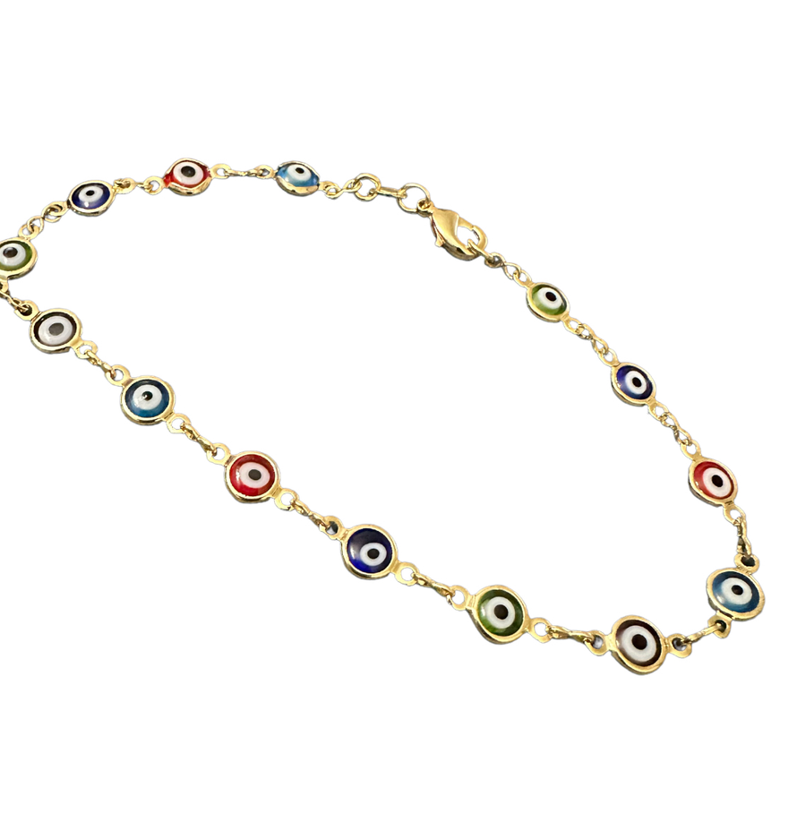 Colorful Evil Eye Foot Bracelet