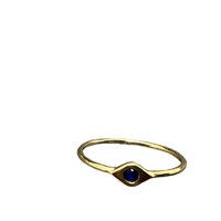 Blue evil eye ring