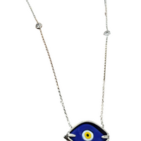 Blue Eye yellow eye Necklace