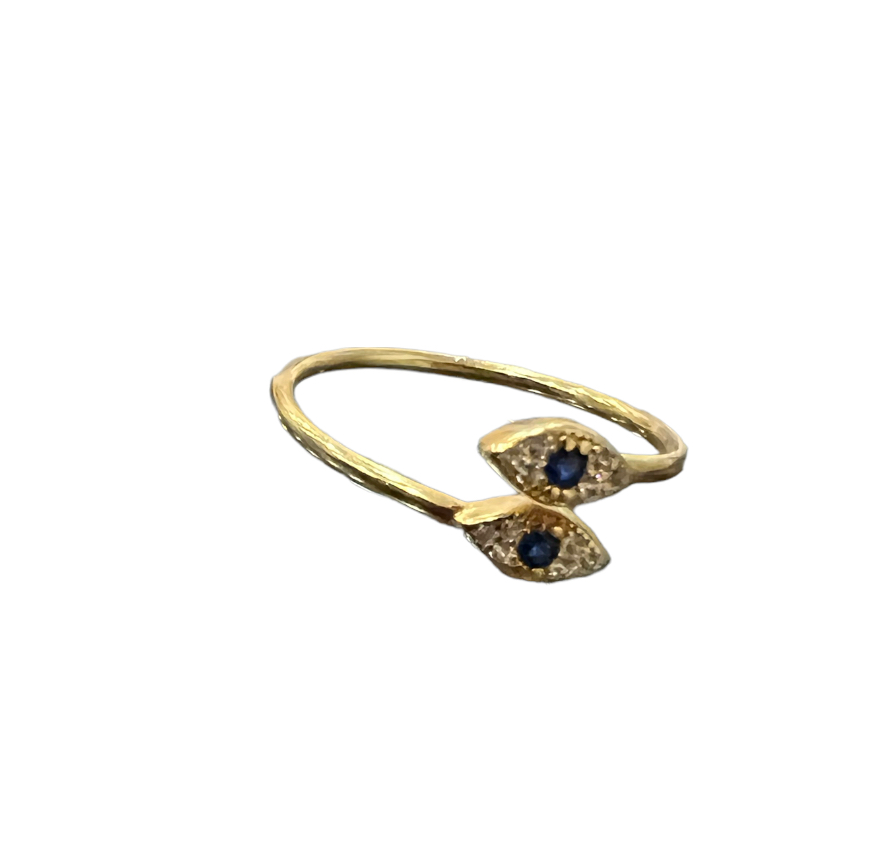 2 Gem Blue Evil Eye